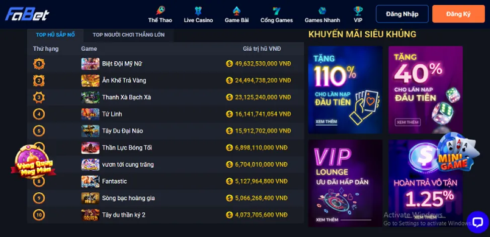 Trò chơi slot nổi bật tại xocdia88 khuyến mãi